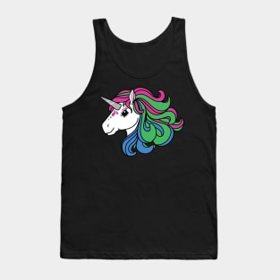 Rainbow Unicorn, Polysexual Pride Tank Top